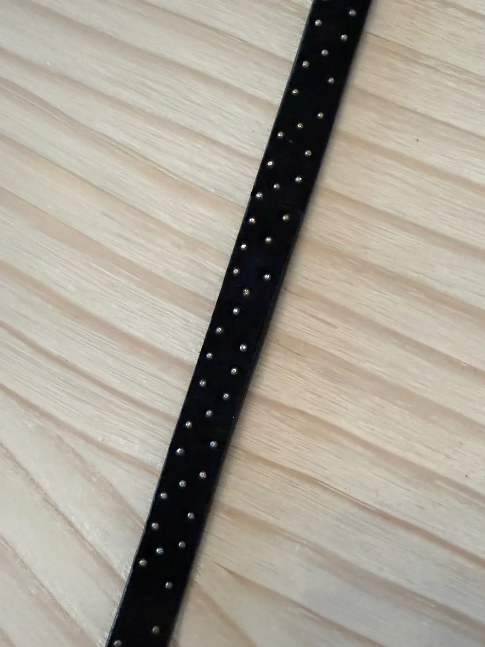 J. Crew Black Sparkle Leather Belt with Silver-Tone Buckle - Picture 5 of 9